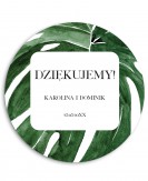 Naklejka ślubna okrągła z...