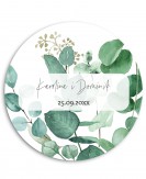 Naklejka ślubna okrągła z...