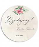 Naklejka ślubna okrągła...