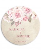 Naklejka ślubna okrągła...