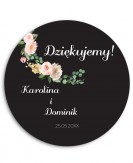 Czarna naklejka ślubna...