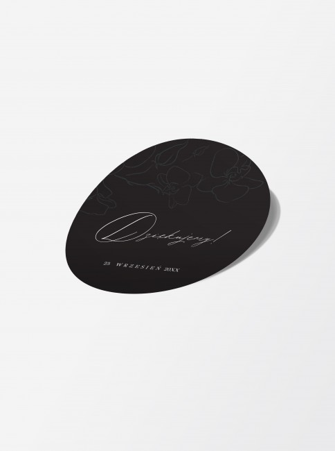 Naklejka ślubna okrągła w...