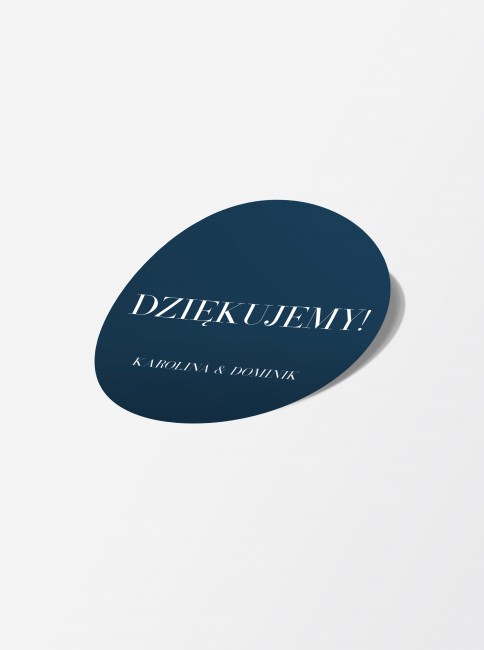 Naklejka ślubna okrągła w...