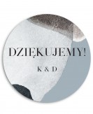 Naklejka ślubna okrągła -...