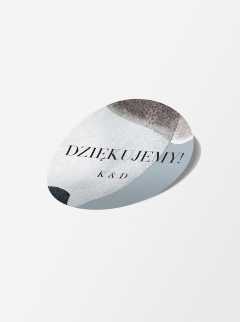 Naklejka ślubna okrągła -...
