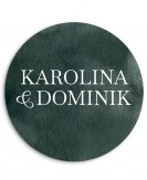 Naklejka ślubna okrągła -...