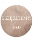 Naklejka ślubna okrągła z...