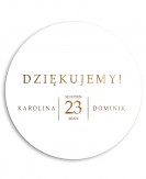 Złocona ślubna naklejka...