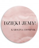 Naklejka ślubna dziękujemy...