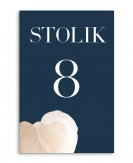 Numer stolika - granatowy z...