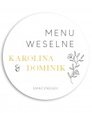 Menu weselne okrągłe -...