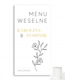 Menu weselne składane -...