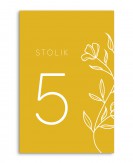 Numer stolika z białymi...