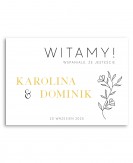 Tablica powitalna dla gości...