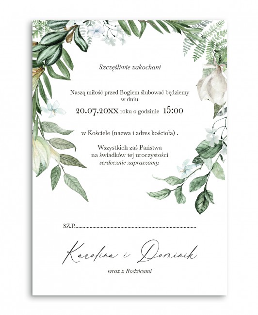 Zaproszenie ślubne w...