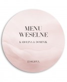 Menu weselne okrągłe z...