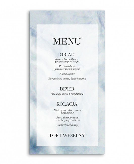 Menu weselne z kalką i...
