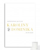 Minimalistyczne zaproszenie...