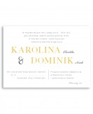 Minimalistyczne zaproszenie...