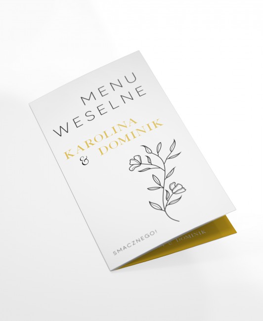 Menu weselne składane -...