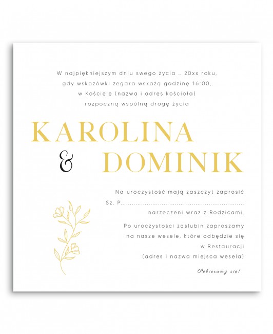 Zaproszenie ślubne...