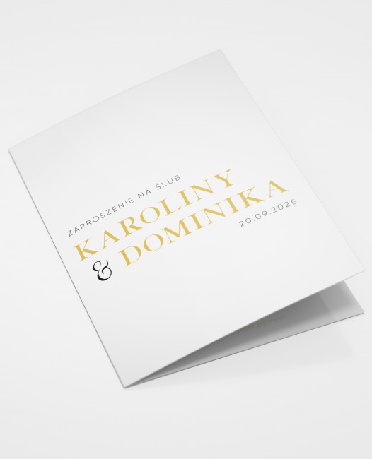 Minimalistyczne zaproszenie...
