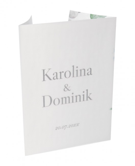 Zaproszenie ślubne z kalką...