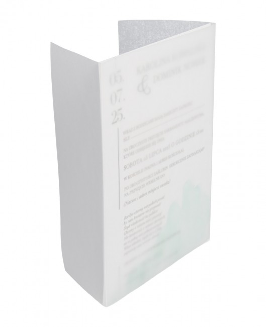 Zaproszenie ślubne z kalką...