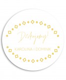 Naklejka ślubna okrągła...