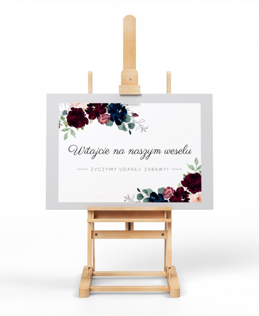 Tablica powitalna dla gości...