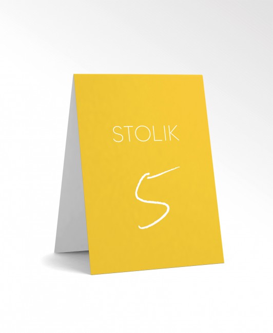 Numer stolika żółty -...