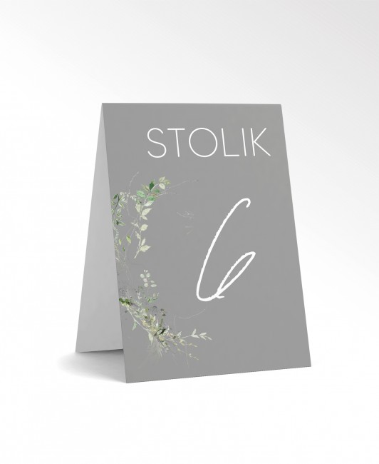 Numer stolika szary -...