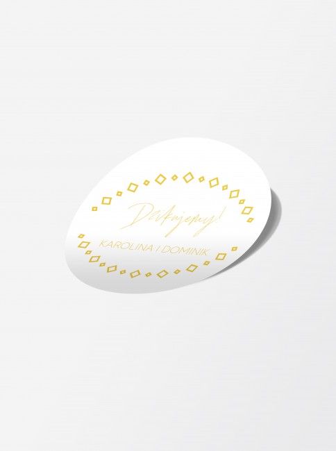 Naklejka ślubna okrągła...