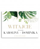 Tablica powitalna dla gości...