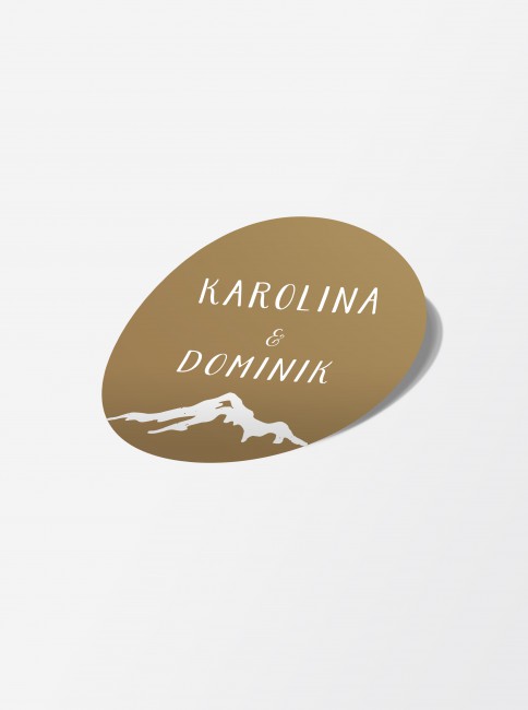 Naklejka ślubna z motywem...