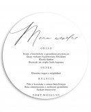Menu weselne okrągłe w...