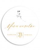 Złocone menu weselne...