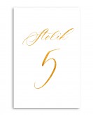 Złocony numer stolika na...