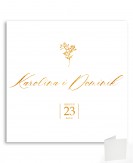 Złocone zaproszenie ślubne...