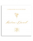 Złocone zaproszenie ślubne...