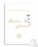 Złocone zaproszenie ślubne...