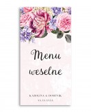 Menu weselne prostokątne z...