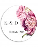 Naklejka ślubna z różą i...