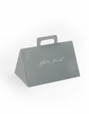 Ślubne pudełko-winietka szare