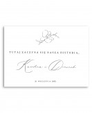 Tablica powitalna dla gości...