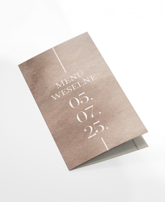 Menu weselne składane w...