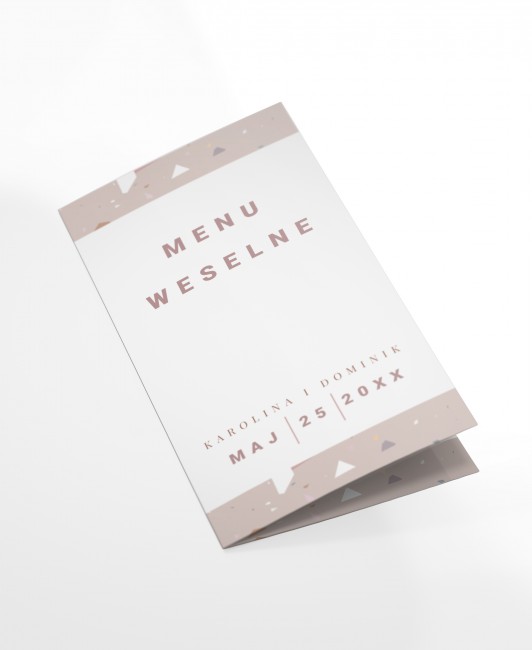 Menu weselne z różowym...