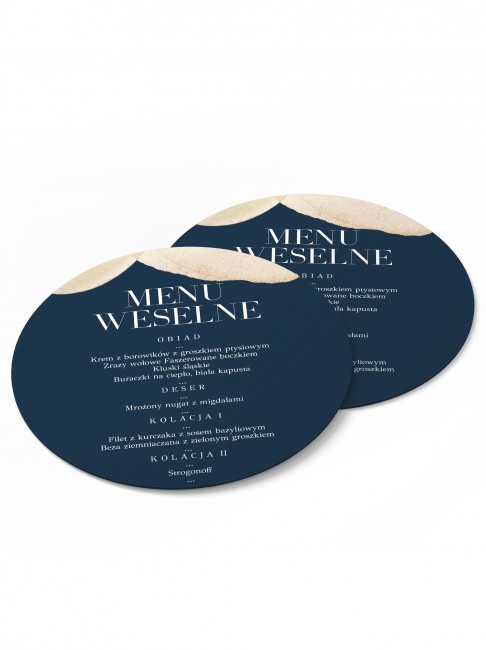 Menu weselne okrągłe -...