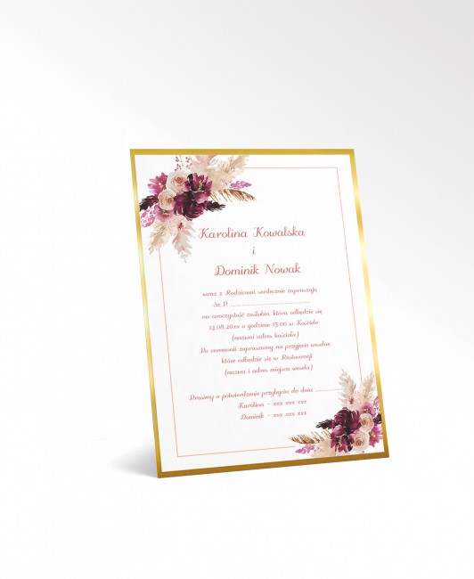 Zaproszenie ślubne z...