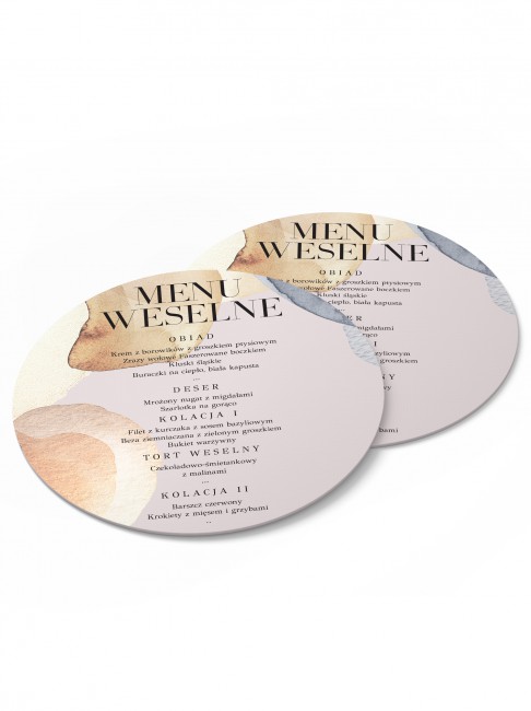 Menu weselne okrągłe -...